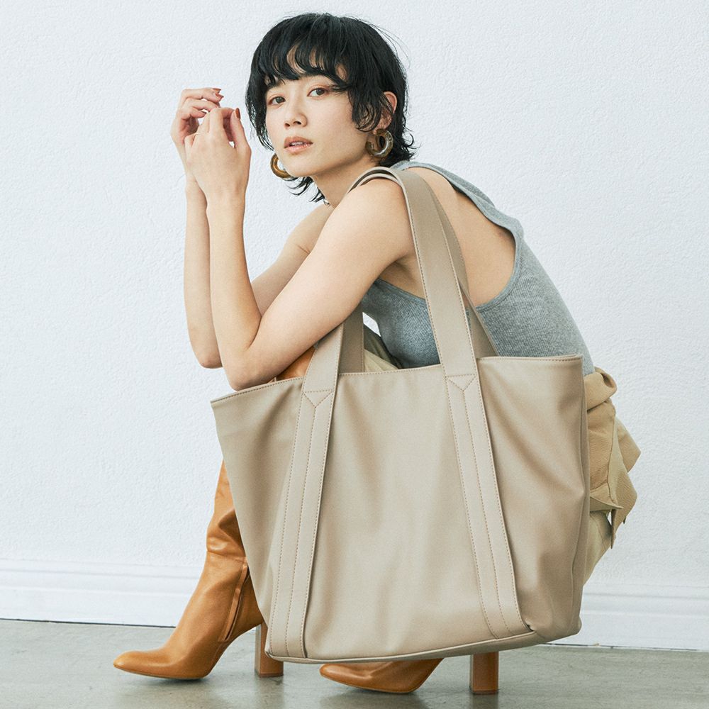 EM TOTE BAG & 2WAY PORCH [BEIGE]ベージュ裏地